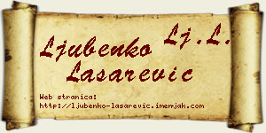 Ljubenko Lašarević vizit kartica